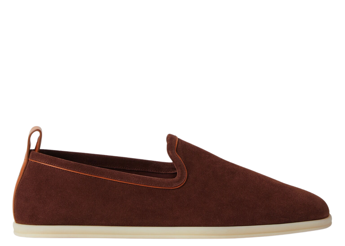 Loro Piana Venice Walk Loafer Suede Deep Mogano