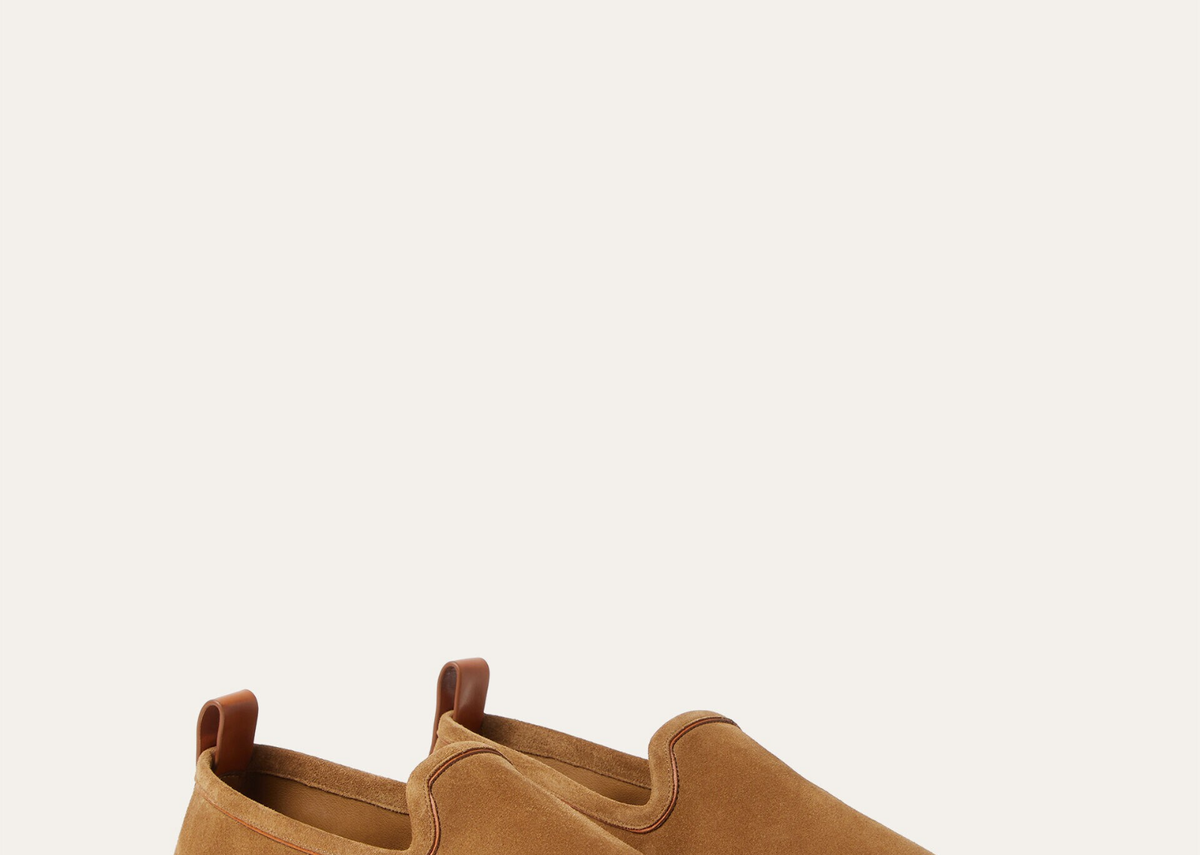 Loro Piana Venice Walk Loafer Suede Light Sand Dune 2