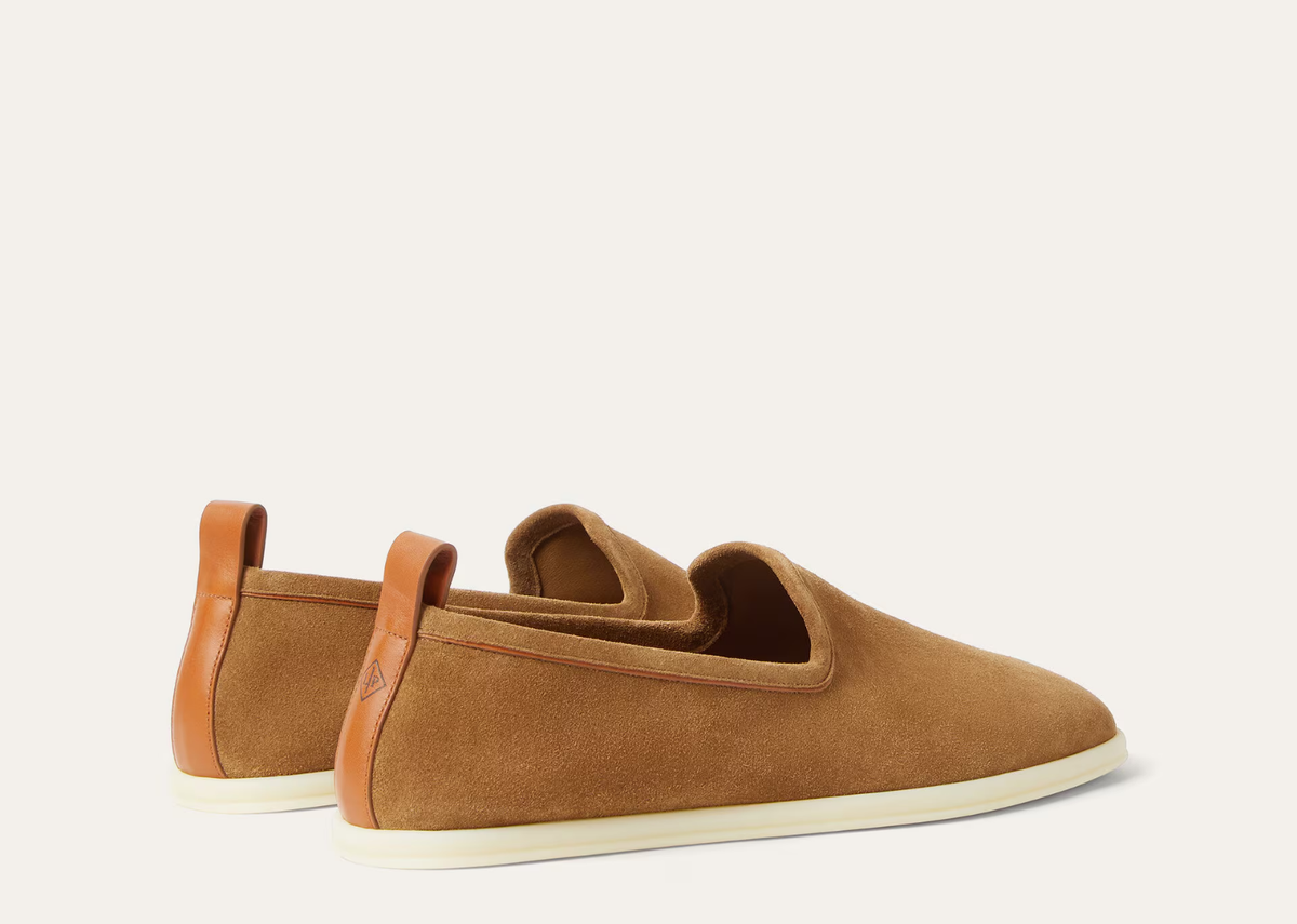 Loro Piana Venice Walk Loafer Suede Light Sand Dune 3