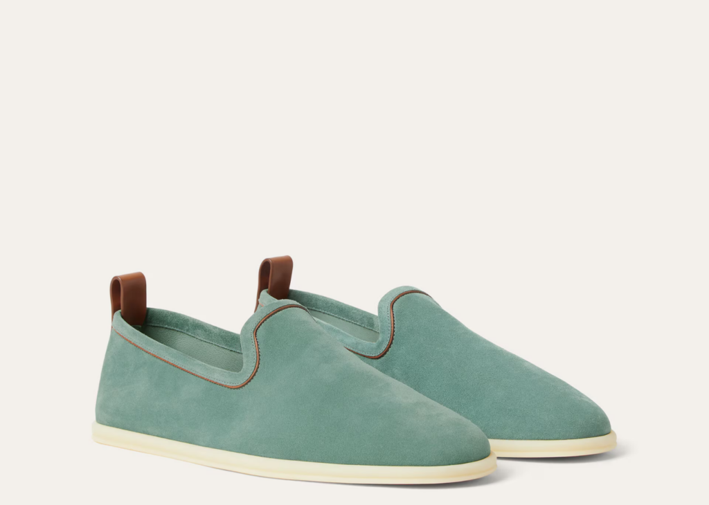 Loro Piana Venice Walk Loafer Suede Pine Cloud 7
