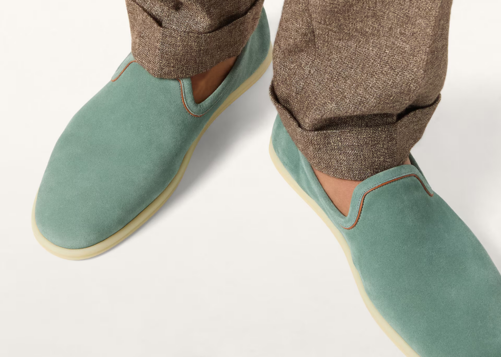 Loro Piana Venice Walk Loafer Suede Pine Cloud 10