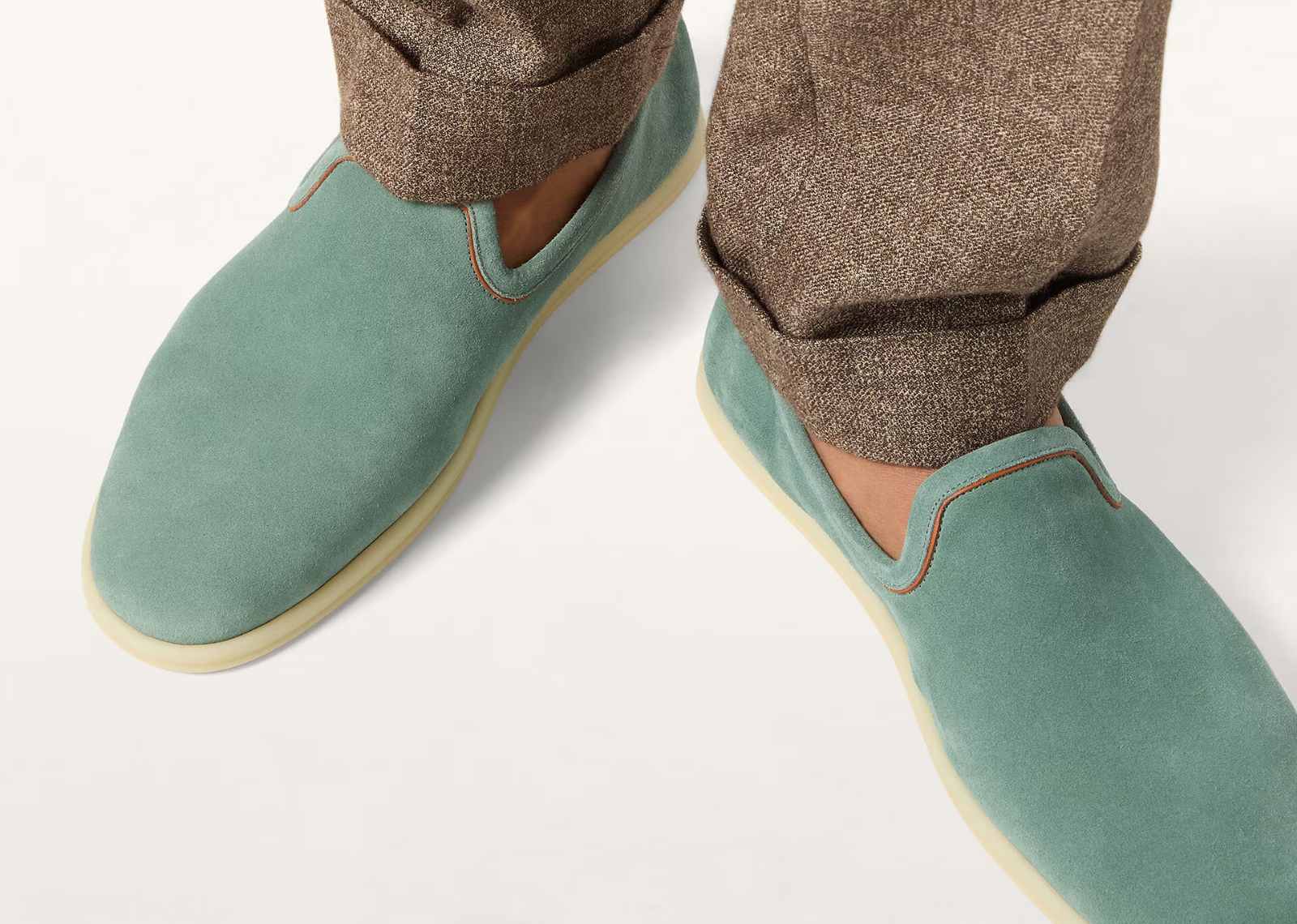 Loro Piana Venice Walk Loafer Suede Pine Cloud 5