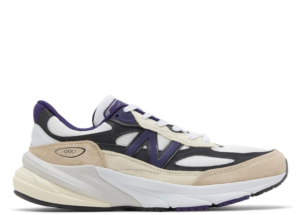 New Balance 990v6 Mi USA Teddy Santis White Black Plum
