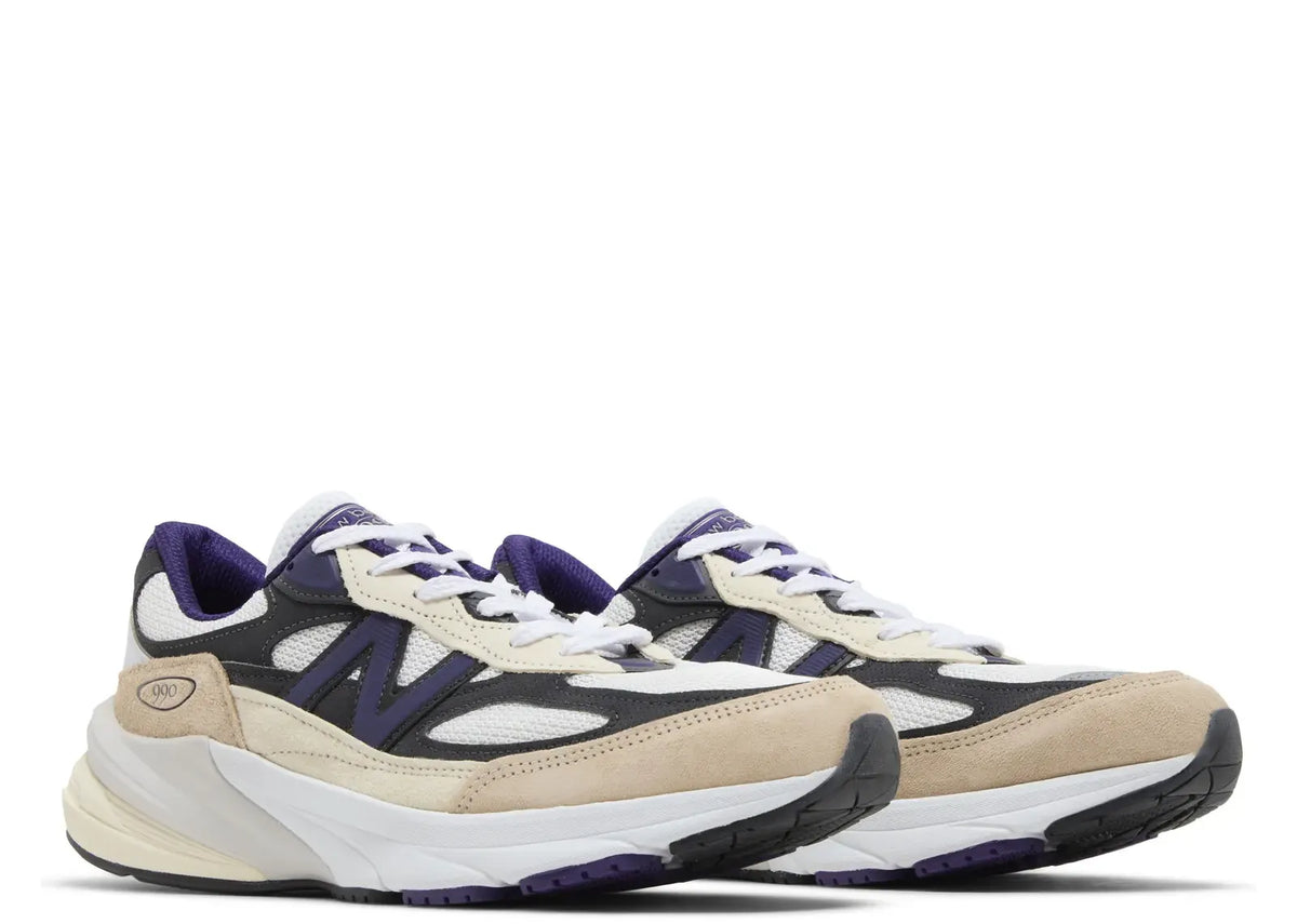 New Balance 990v6 Mi USA Teddy Santis White Black Plum 5