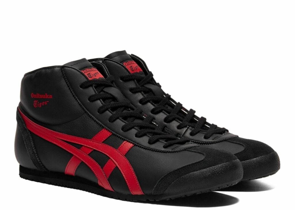 Onitsuka Tiger Mexico Mid Runner Black Classic Red 7