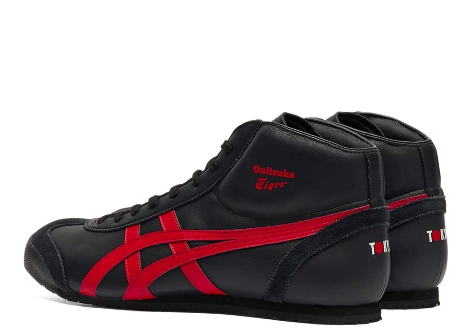 Onitsuka Tiger Mexico Mid Runner Black Classic Red 4