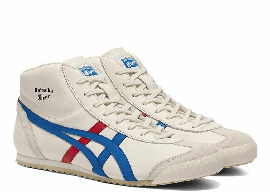 Onitsuka Tiger Mexico Mid Runner Cream Directoire Blue 7