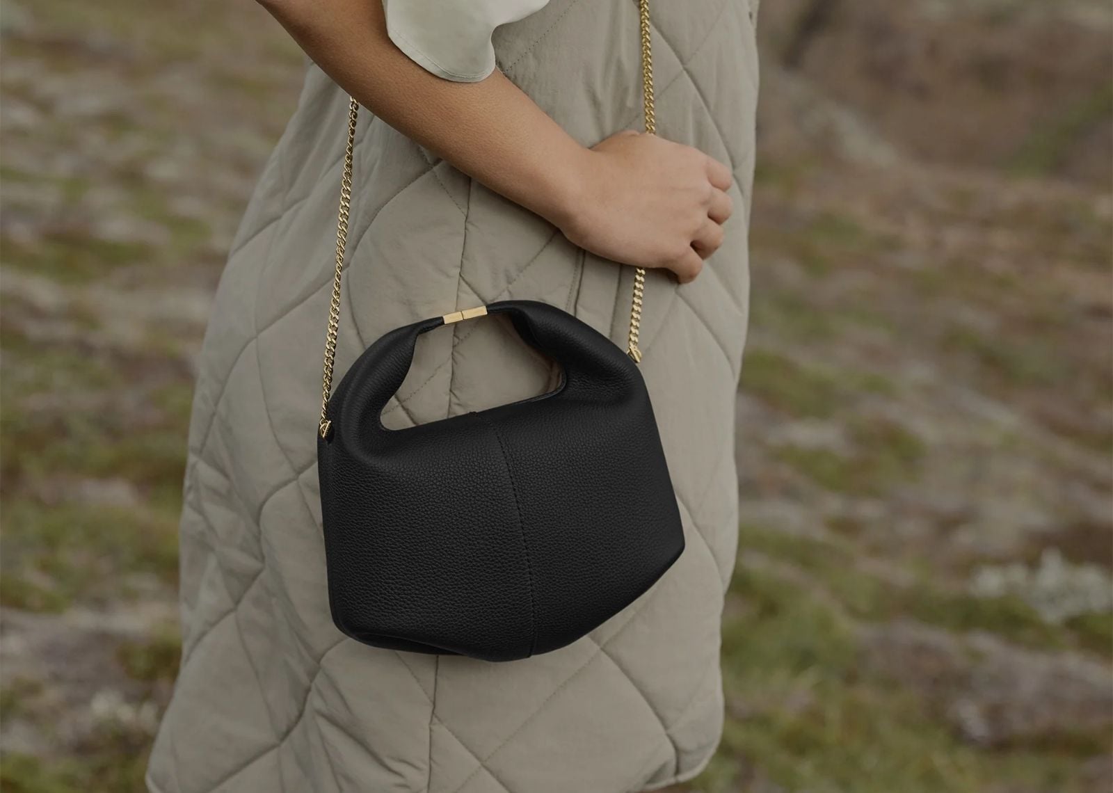 Polène Béri Edition Textured Black Chain 3