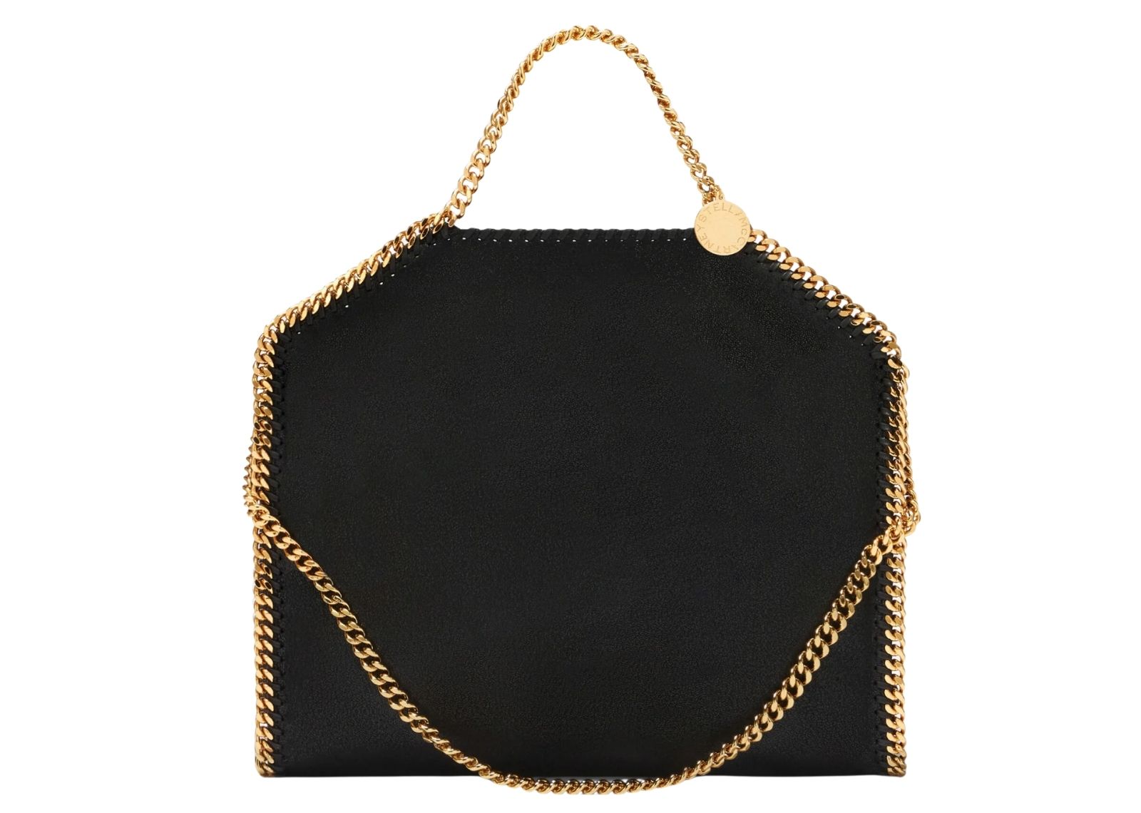 Stella Mc Cartney Falabella Fold-Over Tote Bag Black Gold