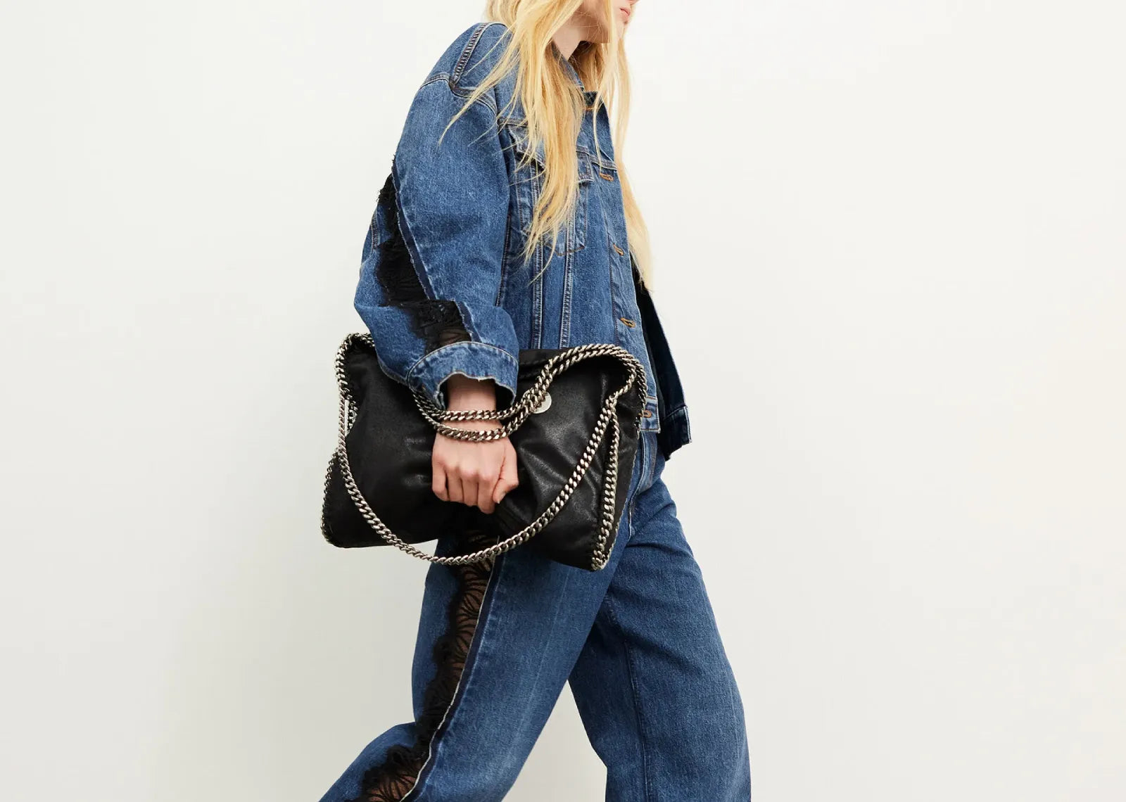 Stella Mc Cartney Falabella Fold-Over Tote Bag Black 6