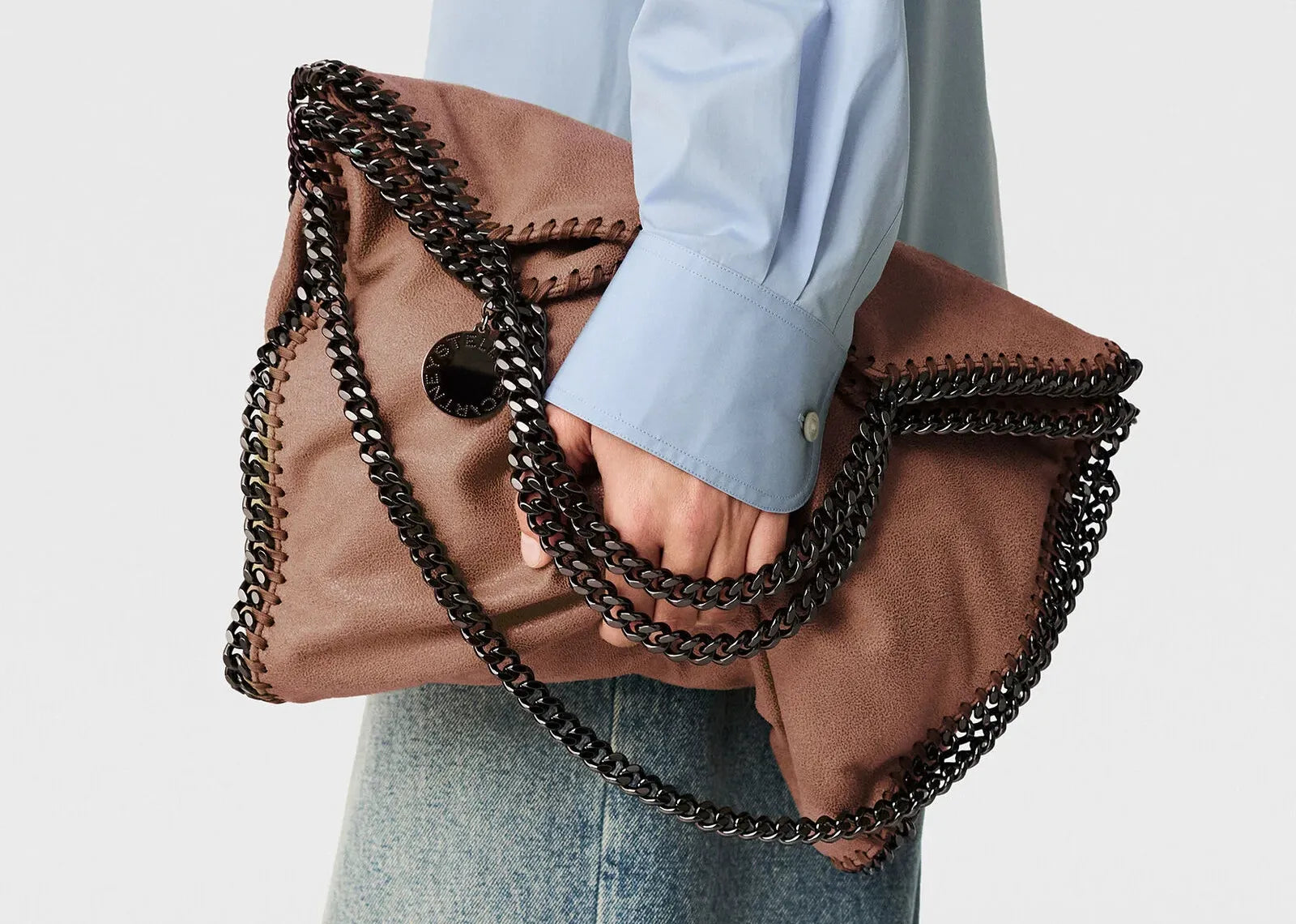 Stella Mc Cartney Falabella Fold-Over Tote Bag Brown 2