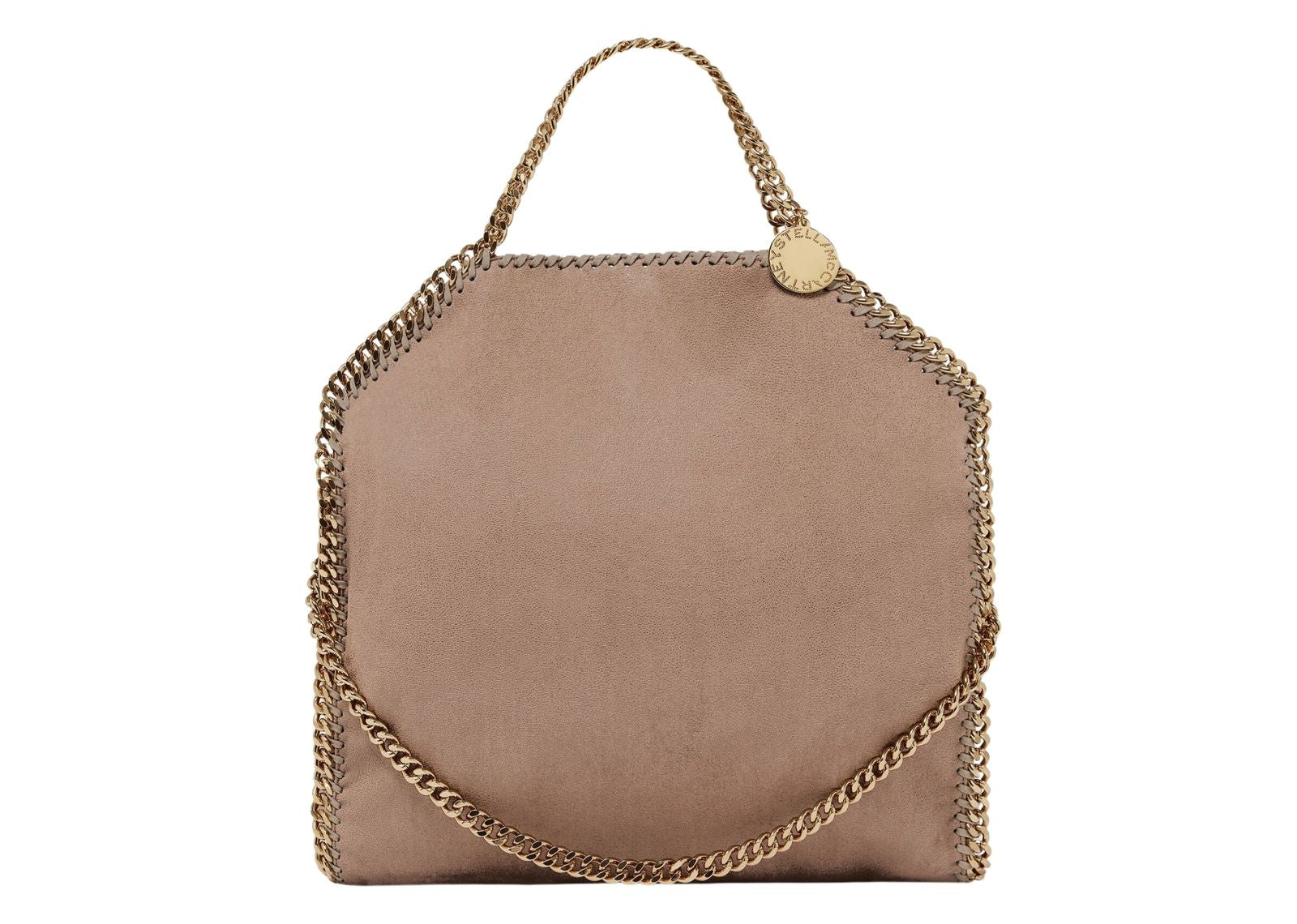 Stella Mc Cartney Falabella Fold-Over Tote Bag Moss Gold