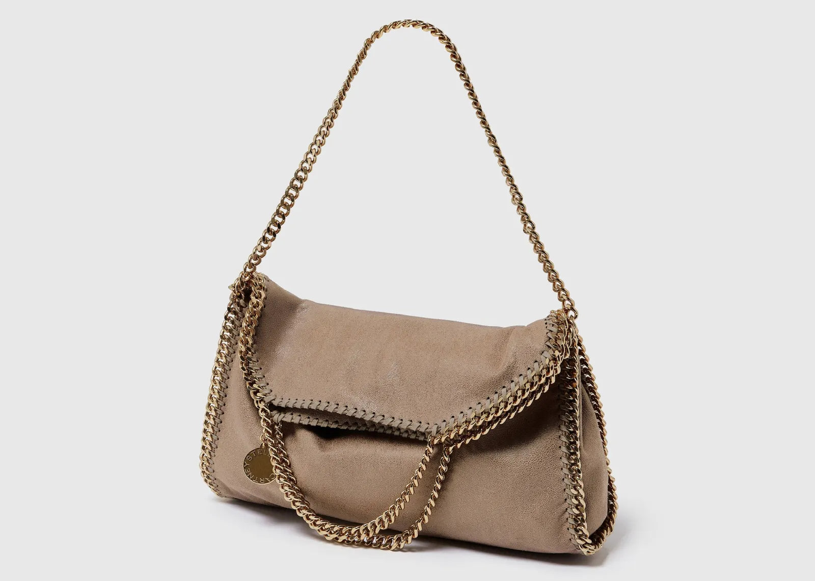 Stella Mc Cartney Falabella Fold-Over Tote Bag Moss Gold 2