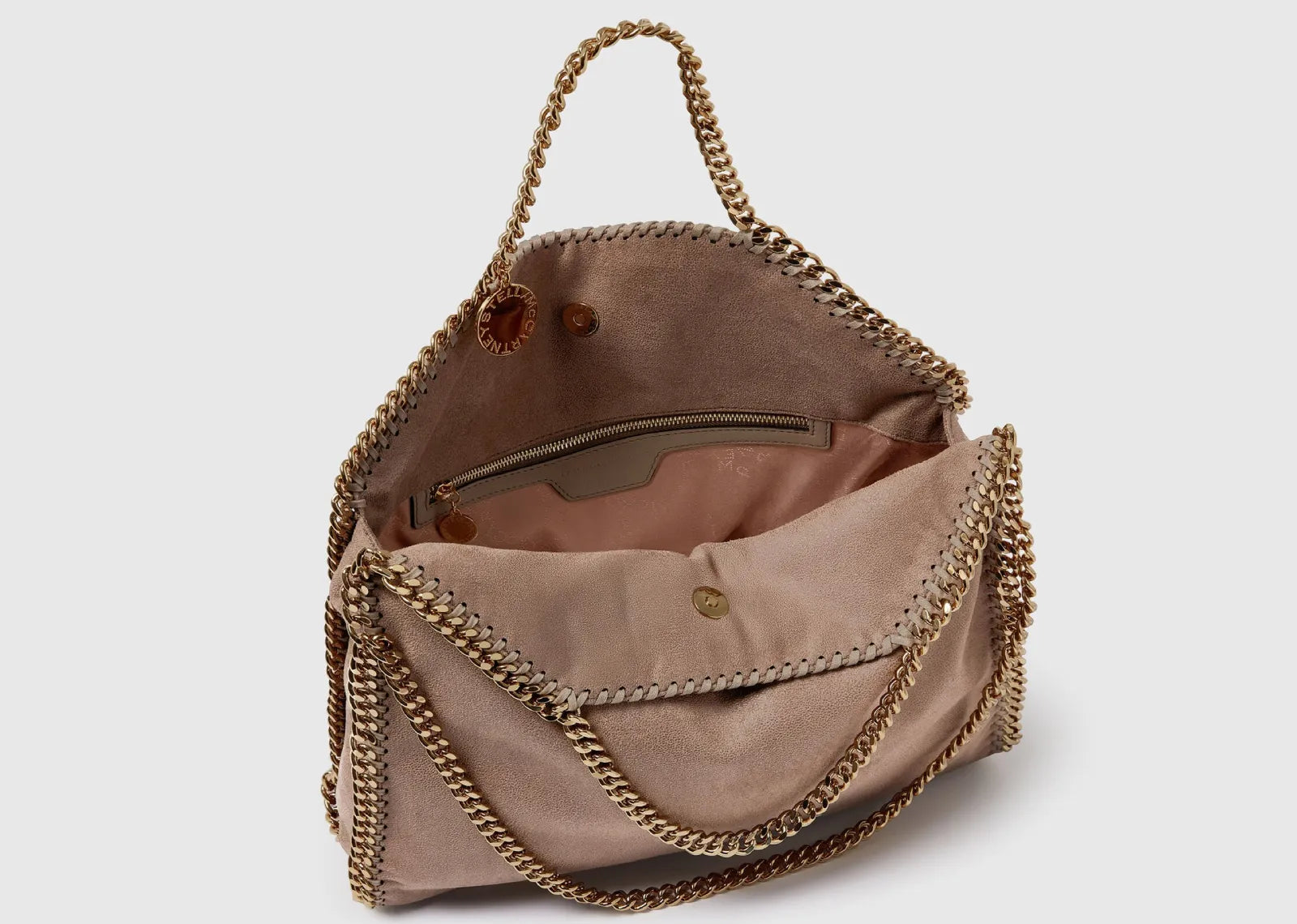 Stella Mc Cartney Falabella Fold-Over Tote Bag Moss Gold 4