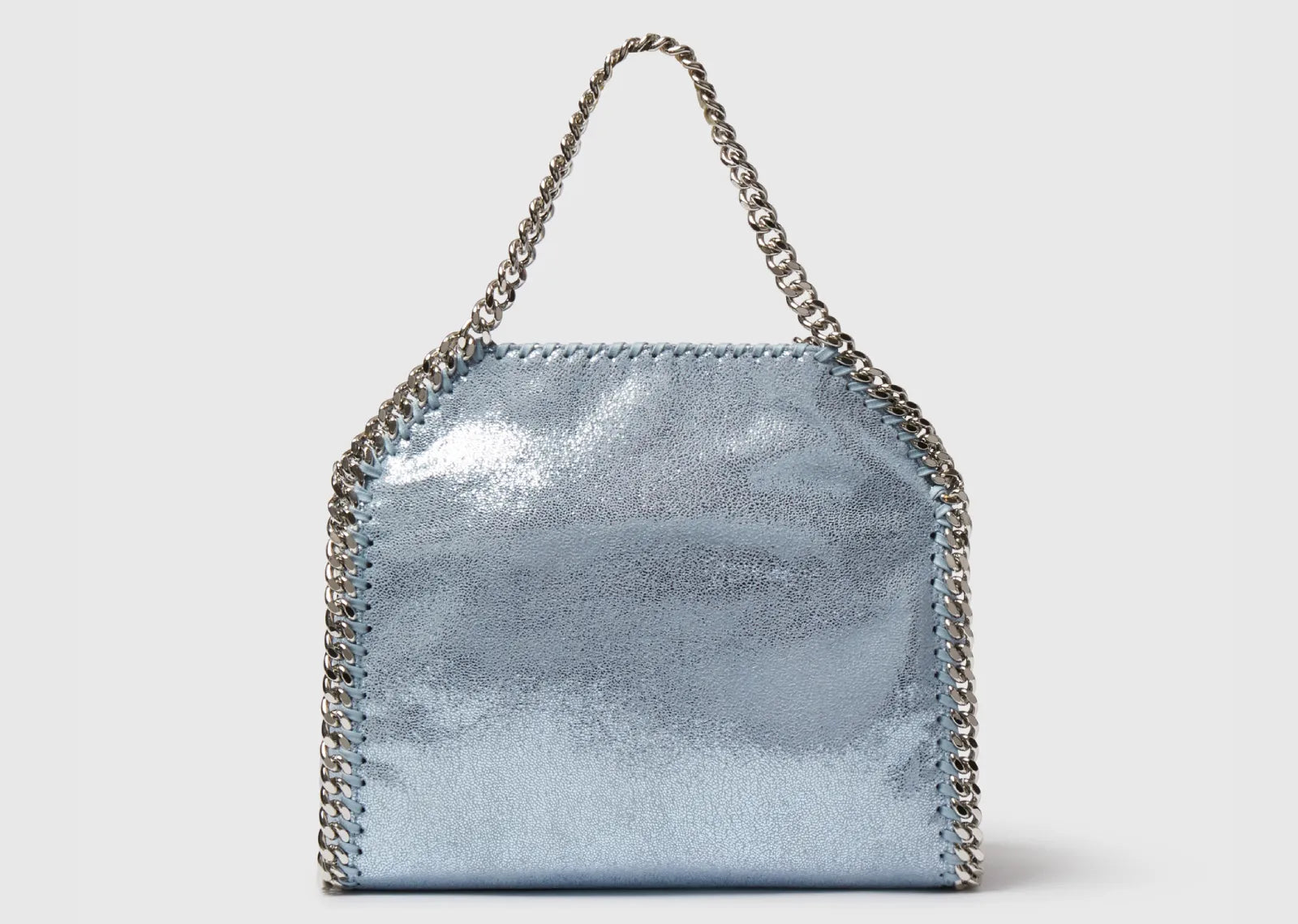 Stella Mc Cartney Falabella Mini Metallic Tote Bag Sapphire Blue 4