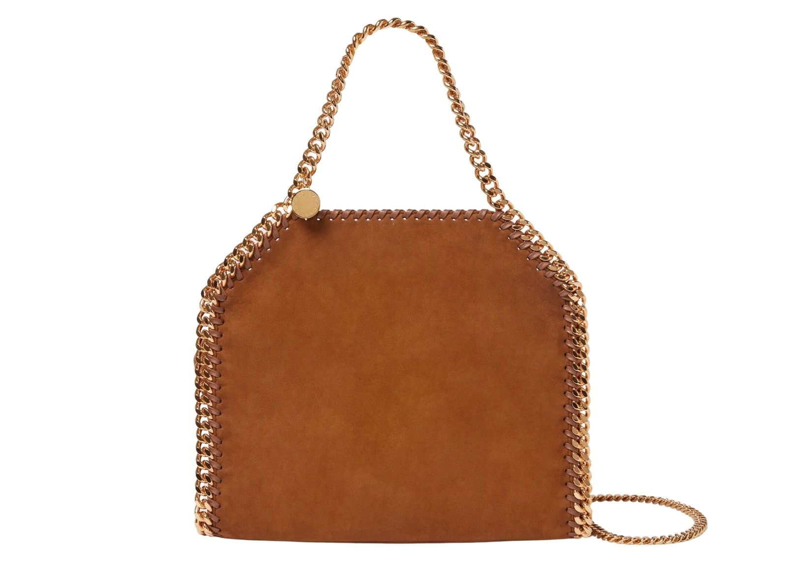 Stella Mc Cartney Falabella Mini Suede Tote Bag Brandy