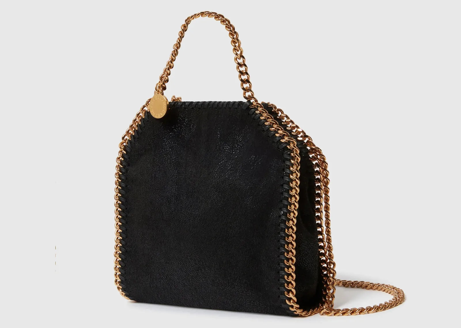 Stella Mc Cartney Falabella Tiny Tote Bag Black Gold 3