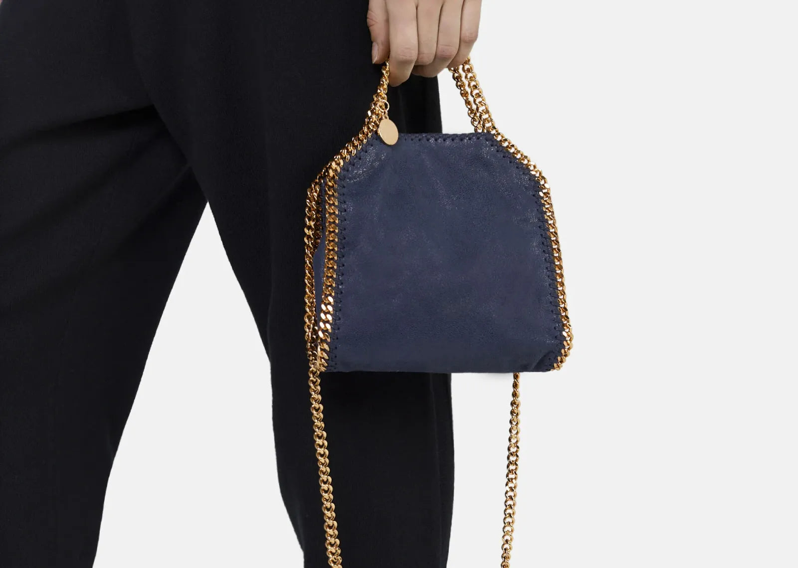 Stella Mc Cartney Falabella Tiny Tote Bag Indigo Moon Gold 2
