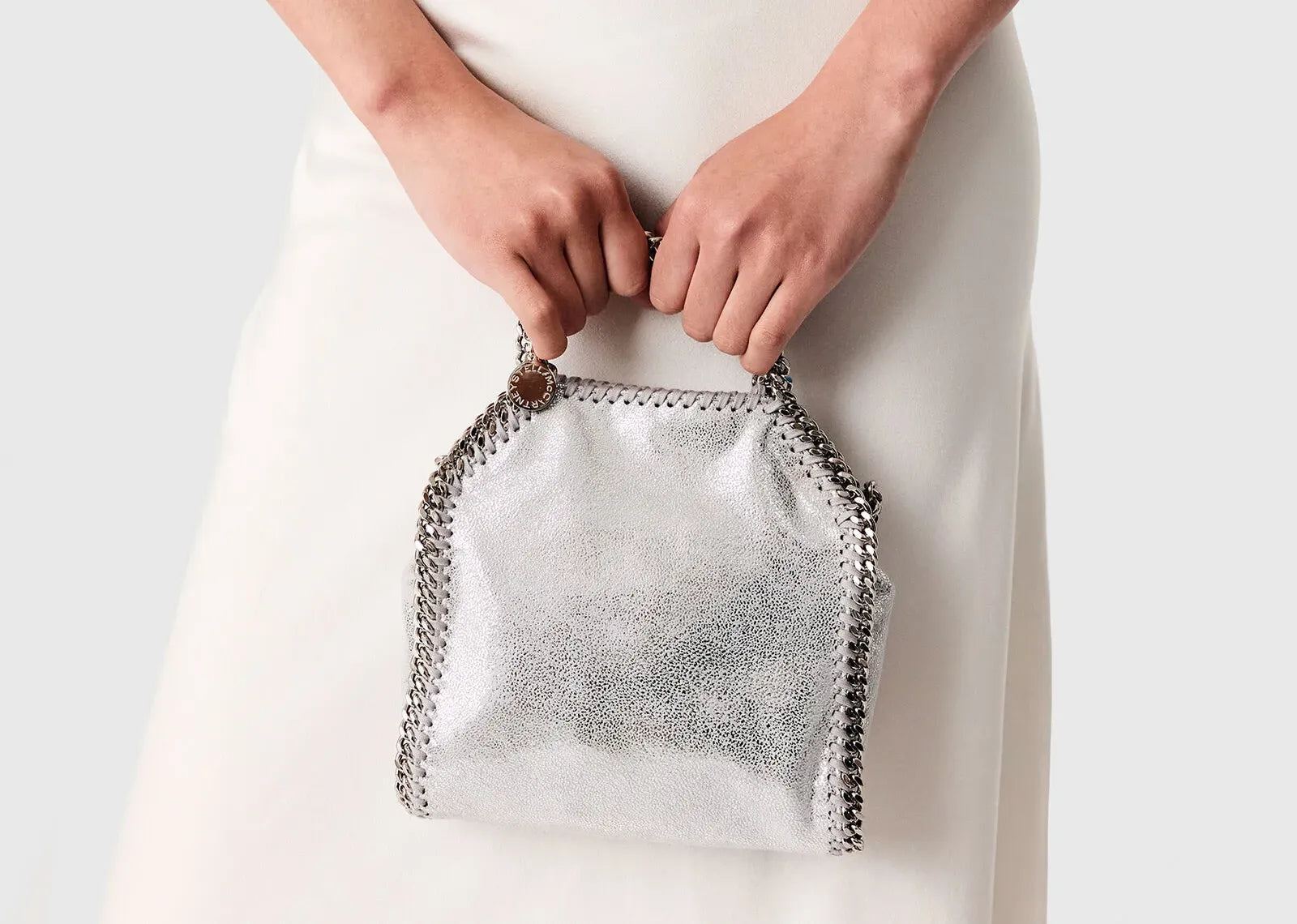 Stella Mc Cartney Falabella Tiny Tote Bag Silver 2