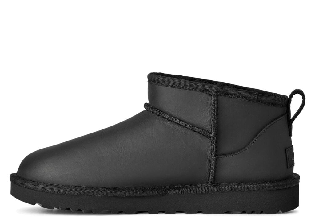 UGG Classic Ultra Mini Leather Boot Black (W) 7