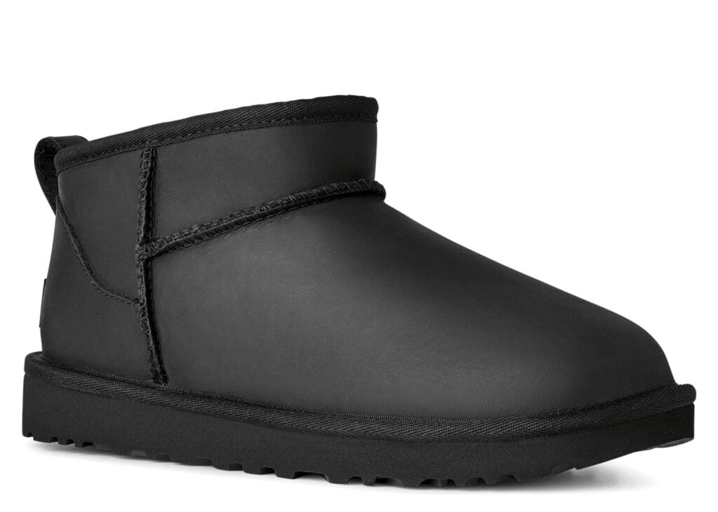 UGG Classic Ultra Mini Leather Boot Black (W) 10