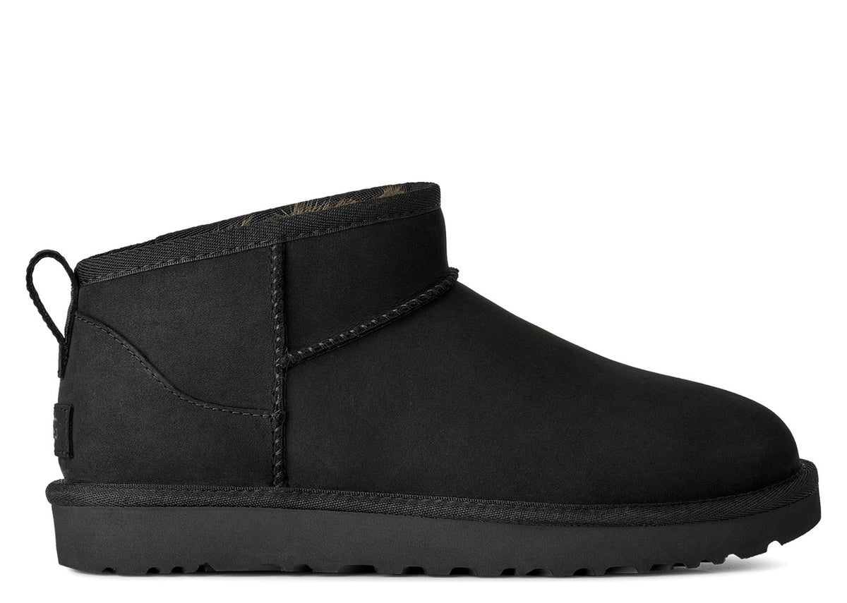 UGG Classic Ultra Mini Nubuck Boot Black (W)