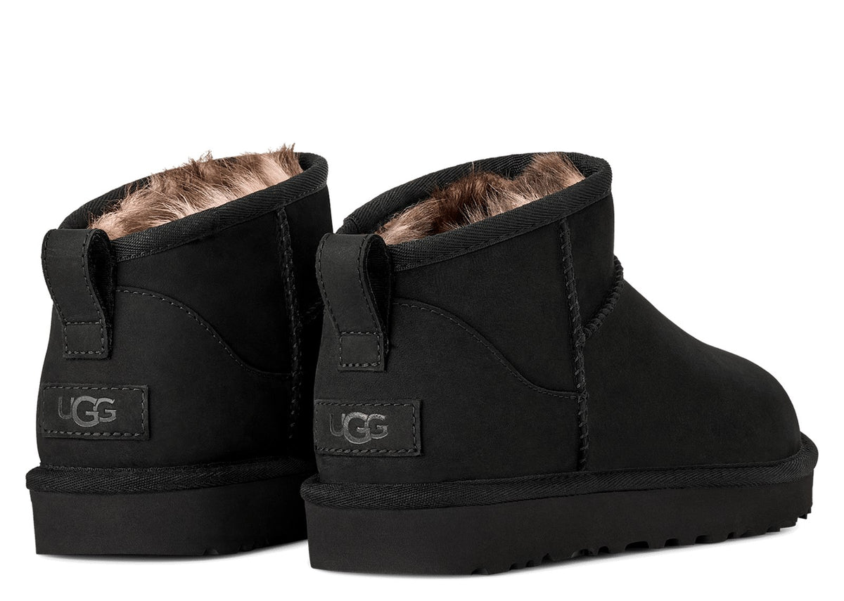 UGG Classic Ultra Mini Nubuck Boot Black (W) 3