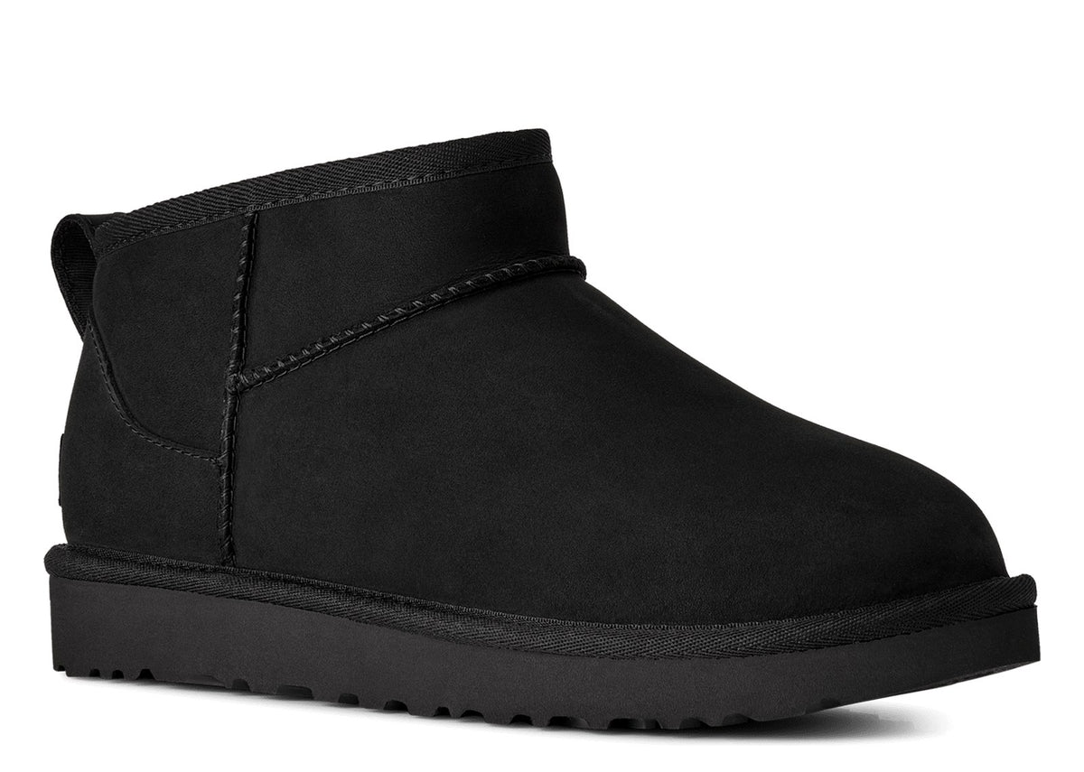 UGG Classic Ultra Mini Nubuck Boot Black (W) 5
