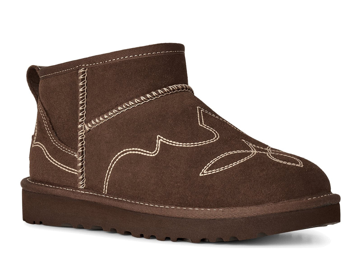 UGG Classic Ultra Mini Western Boot Burnt Cedar (W) 5