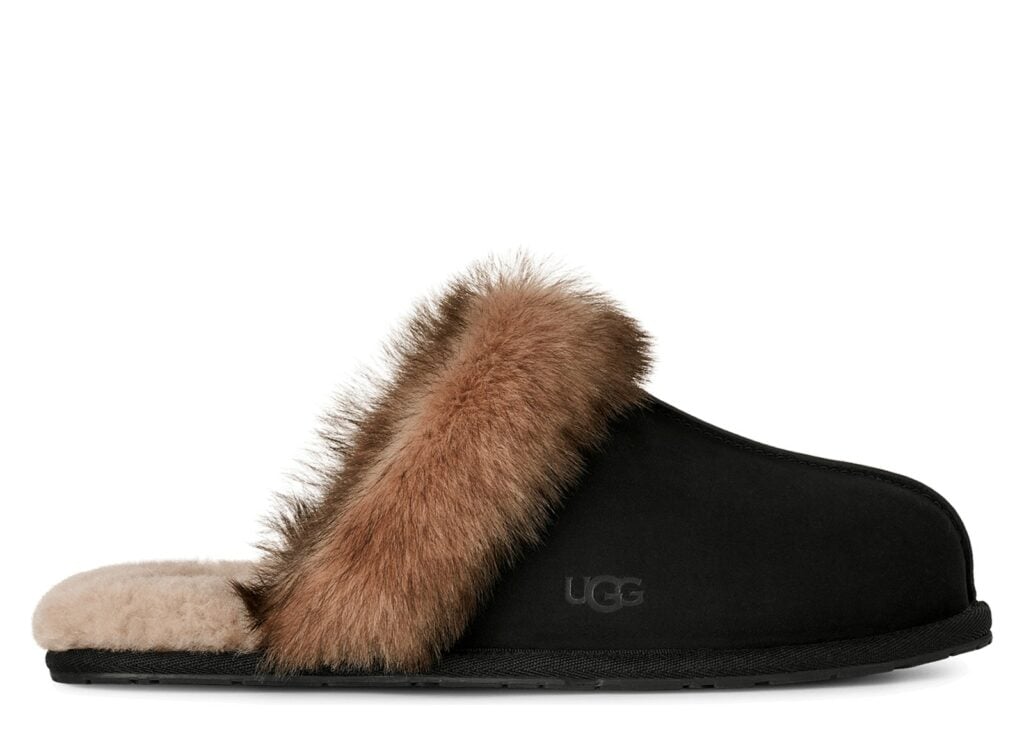 UGG Scuffette Nubuck Slipper Black (W) 6