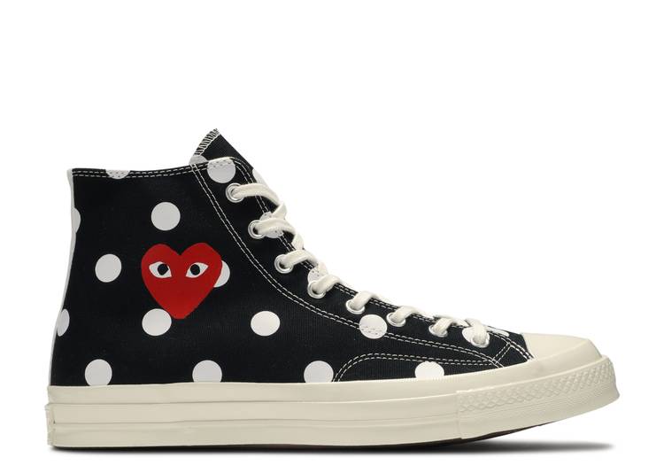 Comme Des Gar&ccedil;ons X Chuck Taylor All Star 70 Hi 'Black Polka Dot' denemezapt.myshopify.com Zaptila