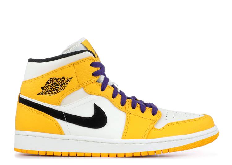 Air Jordan 1 Mid 'Lakers' denemezapt.myshopify.com Zaptila