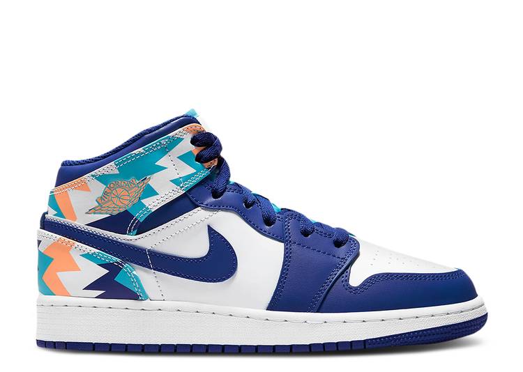 Air Jordan 1 Mid Gs 'Geometric Pint' denemezapt.myshopify.com Zaptila