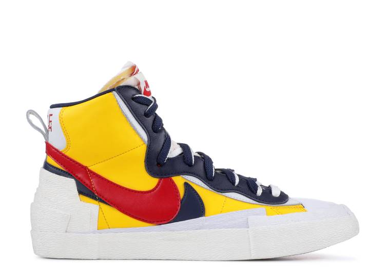 Sacai x Blazer Mid 'Maize Navy' denemezapt.myshopify.com Zaptila