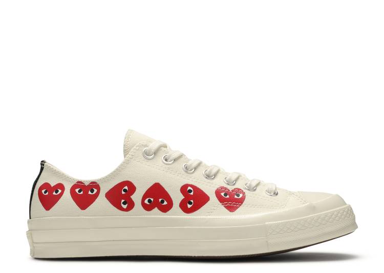 Comme Des Gar&ccedil;ons Play X Chuck 70 Low Top 'Multi Heart' denemezapt.myshopify.com Zaptila