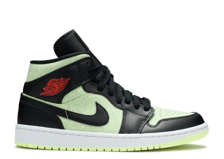 Wmns Air Jordan 1 Mid Se 'Black Barely Volt' denemezapt.myshopify.com Zaptila