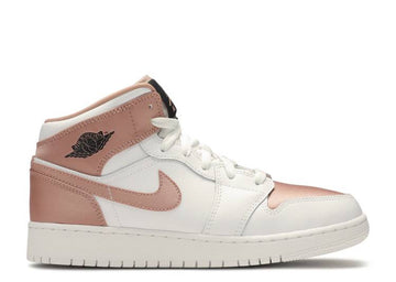 Air Jordan 1 Mid Gs 'White Rose Gold'