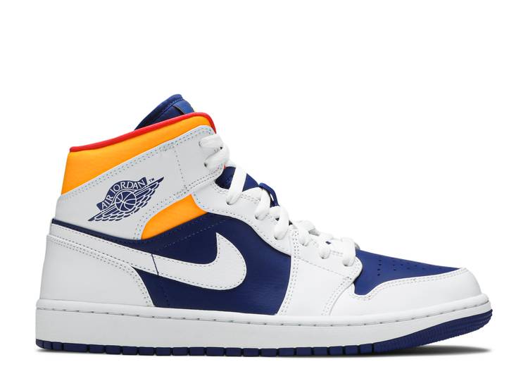 Air Jordan 1 Mid 'White Deep Royal Blue' denemezapt.myshopify.com Zaptila