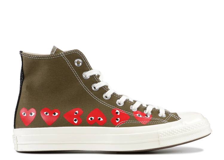 Comme Des Gar&ccedil;ons Play X Chuck 70 Hi Top 'Multi Heart' denemezapt.myshopify.com Zaptila