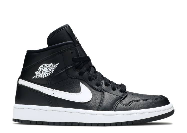 Wmns Air Jordan 1 Mid 'Black White' denemezapt.myshopify.com Zaptila