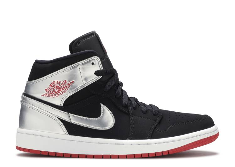 Air Jordan 1 Mid 'Black Metallic Silver' denemezapt.myshopify.com Zaptila