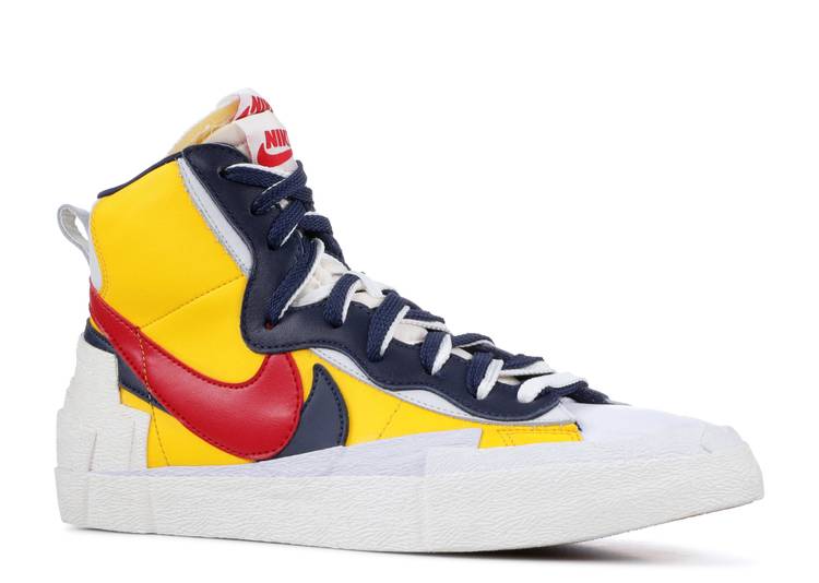 Sacai x Blazer Mid 'Maize Navy' denemezapt.myshopify.com Zaptila