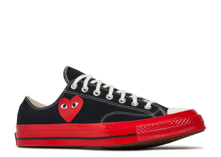 Comme Des Gar&ccedil;ons Play X Chuck 70 Low 'Black Red' denemezapt.myshopify.com Zaptila