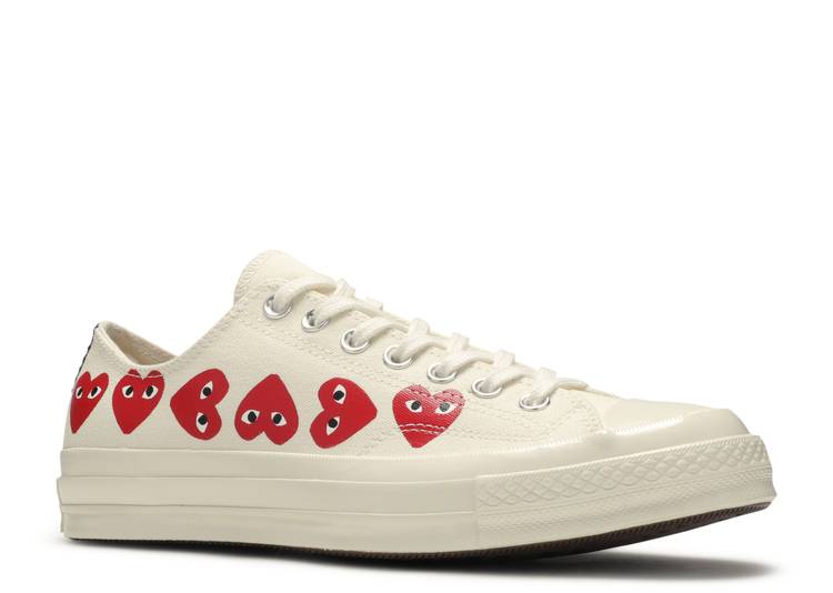 Comme Des Gar&ccedil;ons Play X Chuck 70 Low Top 'Multi Heart' denemezapt.myshopify.com Zaptila