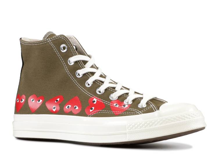 Comme Des Gar&ccedil;ons Play X Chuck 70 Hi Top 'Multi Heart' denemezapt.myshopify.com Zaptila