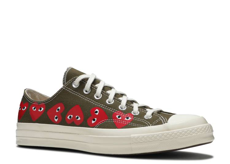 Comme Des Gar&ccedil;ons Play X Chuck 70 Low Top 'Multi Heart' denemezapt.myshopify.com Zaptila