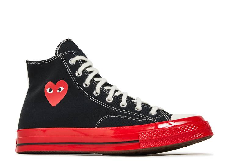 Comme Des Gar&ccedil;ons Play X Chuck 70 High 'Black Red' denemezapt.myshopify.com Zaptila