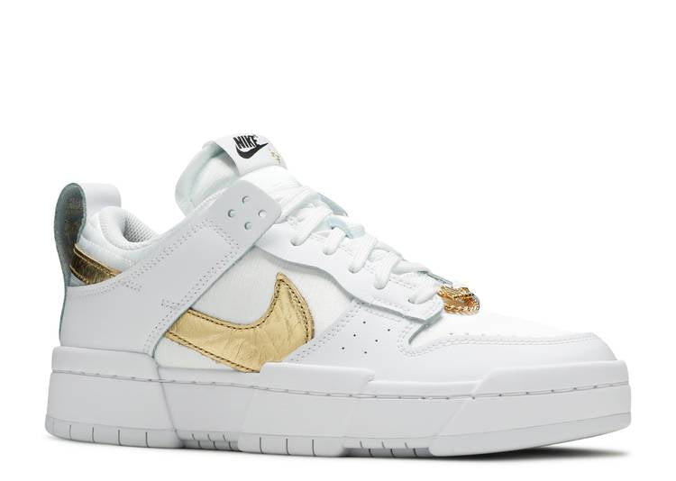 Wmns Dunk Low Disrupt 'White Metallic Gold' denemezapt.myshopify.com Zaptila