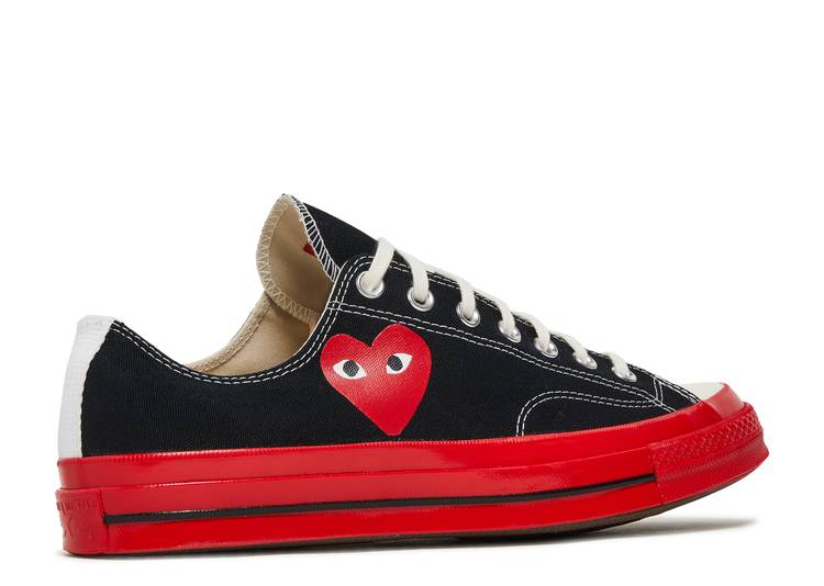 Comme Des Gar&ccedil;ons Play X Chuck 70 Low 'Black Red' denemezapt.myshopify.com Zaptila