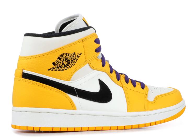 Air Jordan 1 Mid 'Lakers' denemezapt.myshopify.com Zaptila